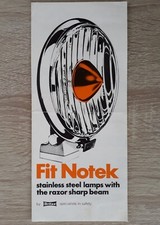 Britax Notek Stainless Steel Lamps Brochure c.1960s - Car Bike Scooter