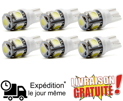 Lot led t10 w5w - t10, 6500k