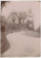 Villa des Girouettes in Deauville (Calvados). Normandy. Circa 1900 print.
