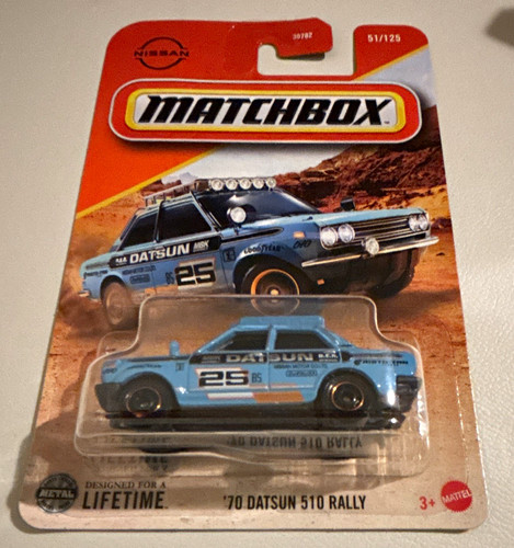 Matchbox datsun 510 rally - '70,