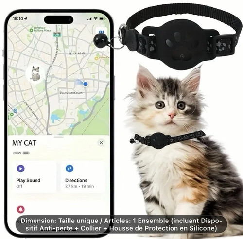 Collier gps pour chat - gps,