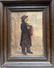 French school circa 1900 - Montmartre child with accordion - signed