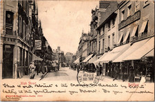 Bedford England High Street Underwood Banks Postcard Posted 1903 New York Cancel
