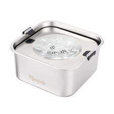 Gamelle à eau pour chien - 3 l - Anti-bavure - En acier inoxydable 304 - Avec...