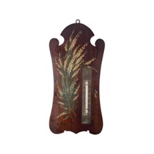 Plaque thermomètre en bois de Spa signée