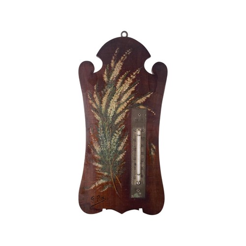 Plaque thermomètre bois - plaque, de