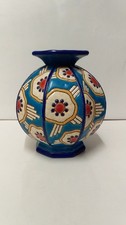 ANCIEN VASE CÉRAMIQUE ÉMAUX