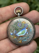 Georges Favre-Jacot & Swiss Watchmaker & Chinese Enamelled Silver Gusset Watch