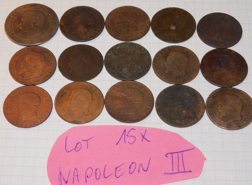 Lot pièces monnaie - lot, 15