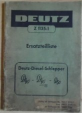Deutz driving tug D 40, D 40 S, D 50 spare parts catalogue