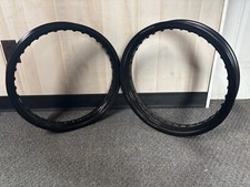 FLATTRACK 19X3.00 / 19X2.50 BLACK RIM SET KTM YZ KX RMZ GASGAS HUSKY 125 250 450