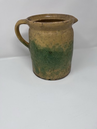 Ancien pot lait - ancien, moucheté