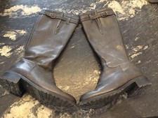 Magnifique Bottes Cuir Gris