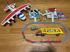 Vintage Galoob Micro Machine Vehicles, Airplanes, Buildings, and Trains Lot