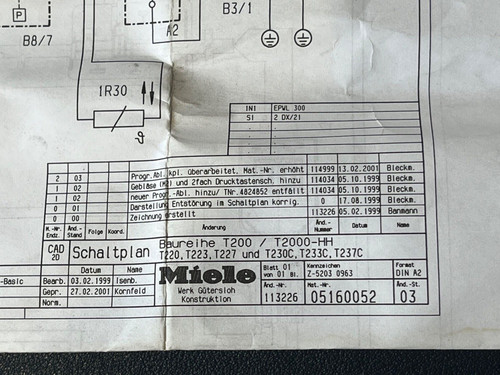 Plans pour sèche linge - pour, miele