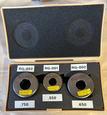 Mitutoyo IISCO Ring Gauge Set RG002 .650 RG-001 .550 RG-003 .750 in Box