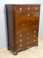 Secrétaire Bureau Louis XVI En Acajou à Pans Coupés époque XVIII ème Siècle