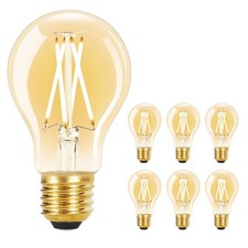 6 pcs ampoule LED E27 lampe vintage - A60 ampoule Edison Light Bulb 2700K 4W ...