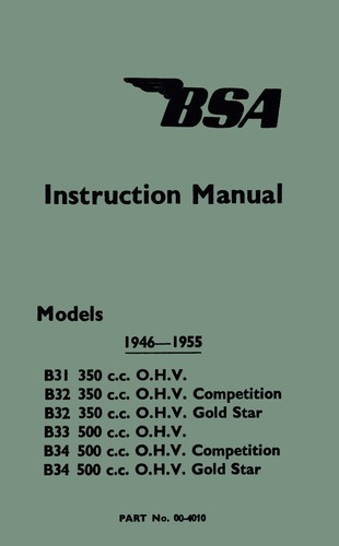Manuel moto bsa - manuel, b34