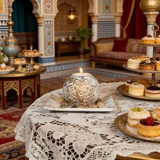 Bougeoir en bois décor table