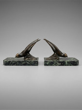 Paire de serre-livres Art