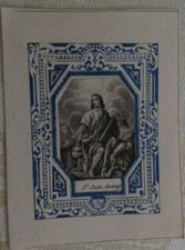 Image pieuse saint jean l'evangeliste cadre bleu