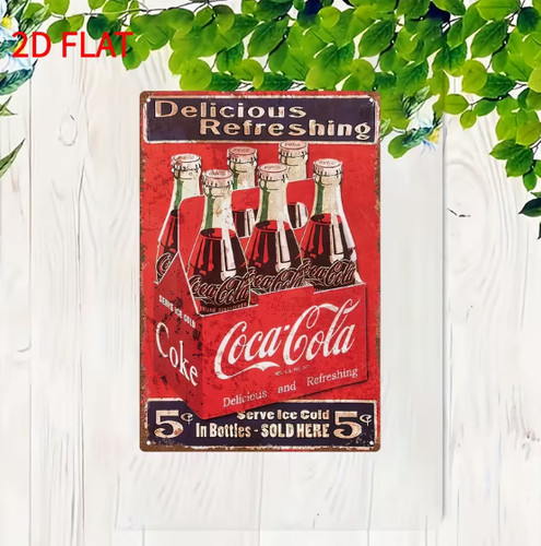 Plaque publicitaire coca cola - coca,