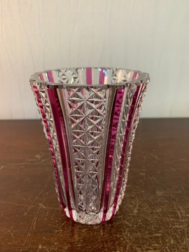 Purple crystal vase - purple, saint