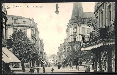 Cpa charleroi rue la - cpa, charleroi,