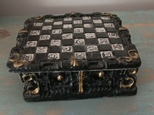 Antique Small Resin Chess Game, Restored
