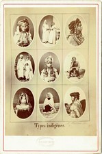 MAGRHEB Ca 1880 Photogr. PROD'HOM Algeria Mosaic Indigenous Types