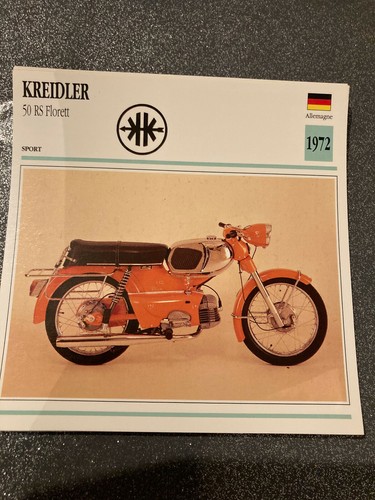 Carte fiche moto collection - carte,