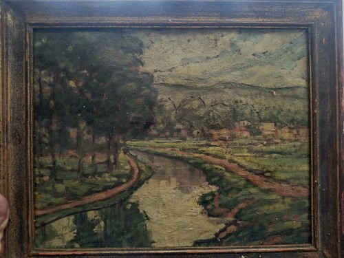Ancien tableau huile sur toile