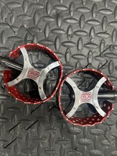 Crupi  Pedals BMX Vintage Old School Sealed Bearing Racing Red Pedals 9/16