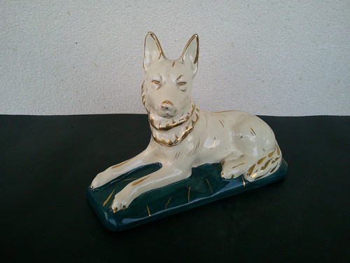 Chien ceramique berger - ceramique,