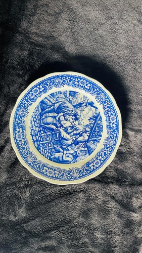 Grande assiette plat bleu - assiette/plat,