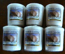 Yankee Candle VOTIVS "AUTUMN PEARL", lot de 6 pièces, neuves, rares