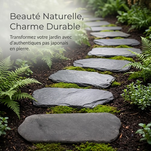 Chemin jardin ardoise - jardin,