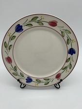 Hand Painted Set Of 7 NIKKO Table Mates Spring Tulips Bread Side Plates 6.5”