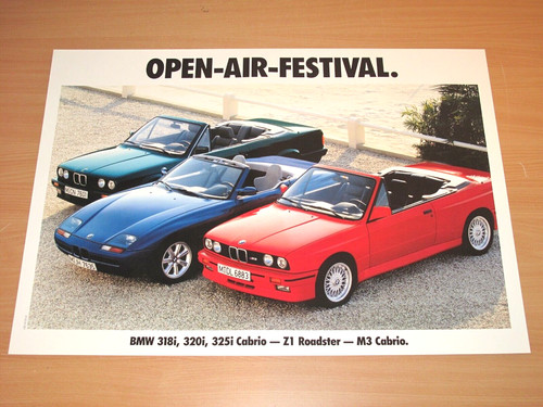Bmw e30 poster cabrio z1 - m3,