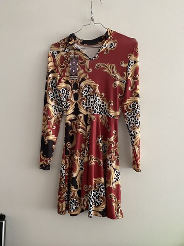 Robe boohoo imprimé baroque - robe,