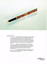 ADVERTISING 1980 DUPONT Chinese Lacquer Fountain Pen Collection