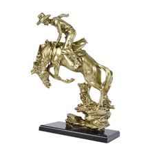 Statue de cheval de cowboy