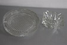 lot of 2 glass or crystal ashtrays