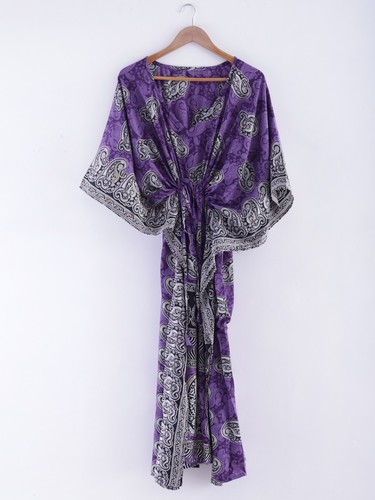 Robe kaftan soie pure - kaftan, en