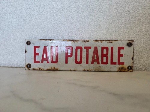 Ancienne plaque émaillée - , "