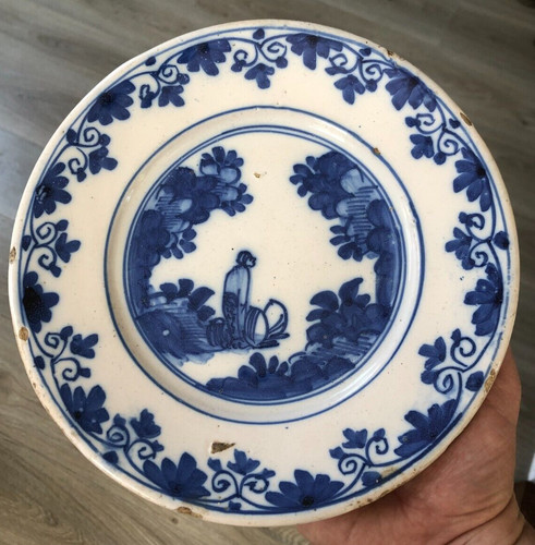 Belle assiette faïence xviii - faïence,