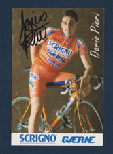 CYCLISME carte cycliste DARIO PIERI équipe SCRIGNO GAERNE Signée