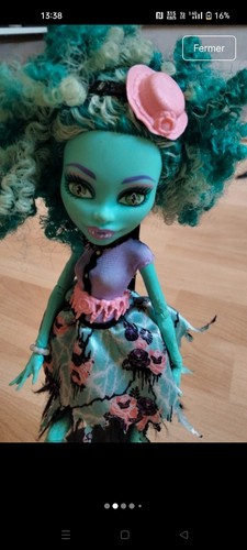 Monster high poupée verte - monster,