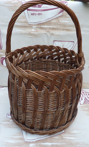 Ancien panier rond osier - panier,